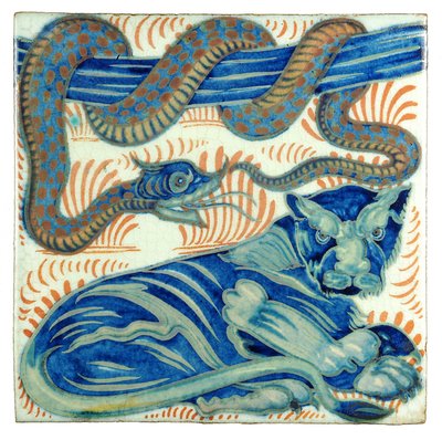 Tile by William de Morgan